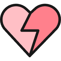 Love It Break Icon from Ultimate Colors Set