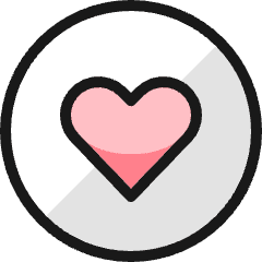 Love It Circle Icon from Ultimate Colors Set