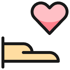 Love It Hand Give Icon from Ultimate Colors Set