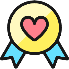 Love It Ribbon 1 Icon from Ultimate Colors Set