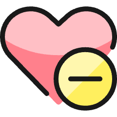 Love It Subtract Icon from Ultimate Colors Set