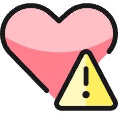 Love It Warning Icon from Ultimate Colors Set