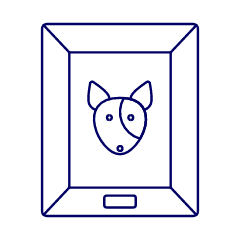 Dog Photo Illustration from UX Line Set