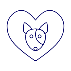 Love Dog Illustration from UX Line Set