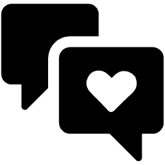 Chat Conversation Love Romance Talk Icon from Ultimate Bold Set