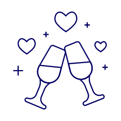 Dinner Wine Glass Illustration from UX Line Set