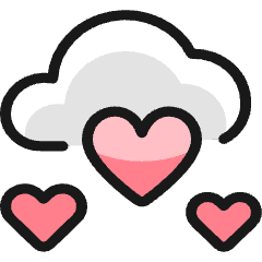 Love Cloud Icon from Ultimate Colors Set