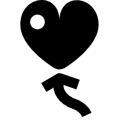 Love Heart Balloon Icon from Nova Solid Set