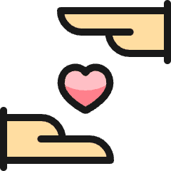 Love Heart Hands Hold 2 Icon from Ultimate Colors Set