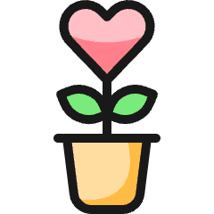 Love Plant Pot Icon from Ultimate Colors Set