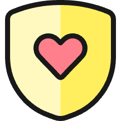 Love Shield Icon from Ultimate Colors Set