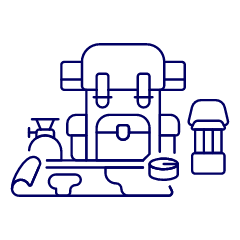 Backpack Trip Illustration from UX Line Set