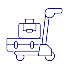 Luggage Trolley Illustration from UX Line Set
