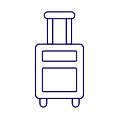 Wheeled Luggage Illustration from UX Line Set