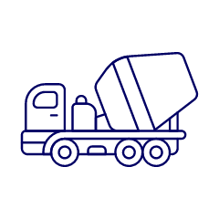 Mixer Truck Illustration from UX Line Set