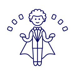 Magician Show Trick 1 Illustration from UX Line Set