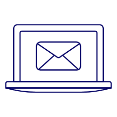 Email Laptop Illustration from UX Line Set