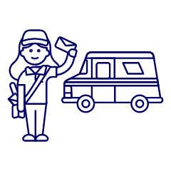 Postman Van 2 Illustration from UX Line Set