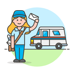 Postman Van 2 Illustration from UX Colors Set