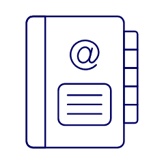 Contact Book Illustration from UX Line Set