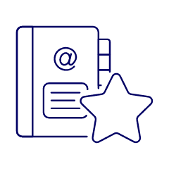 Contact Book Favorite Illustration from UX Line Set