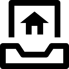 Email Inbox Home Icon from Nova Line Set