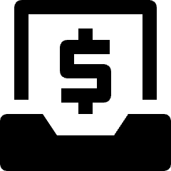 Email Inbox Money Fund Icon from Nova Solid Set