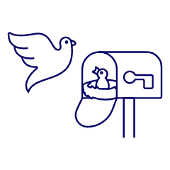 Mailbox Birds Illustration from UX Line Set