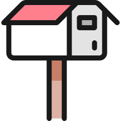 Mailbox House Icon from Ultimate Colors Set