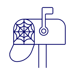 Mailbox Spide Web Illustration from UX Line Set