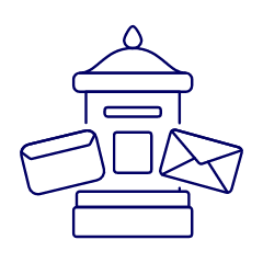 Postbox Illustration from UX Line Set