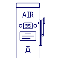 Car Air Pump Illustration from UX Line Set