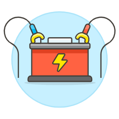 Car Battery Illustration from UX Colors Set