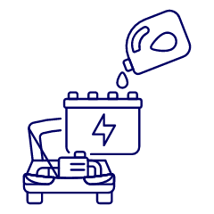 Car Battery Refill Illustration from UX Line Set