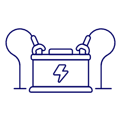 Car Battery Illustration from UX Line Set