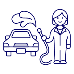 Car Cleaning Service 4 Illustration from UX Line Set