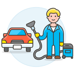 Car Vacuum Service 1 Illustration from UX Colors Set