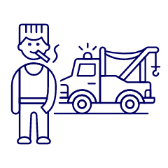 Mechanic Crane Car 1 Illustration from UX Line Set