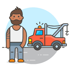 Mechanic Crane Car 2 Illustration from UX Colors Set