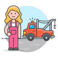 Mechanic Crane Car 4 Illustration from UX Colors Set