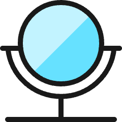 Make Up Table Mirror Icon from Ultimate Colors Set