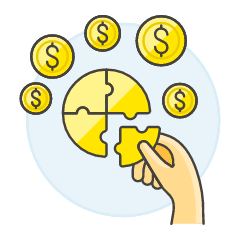 Coin Jigsaw 2 Illustration from UX Colors Set