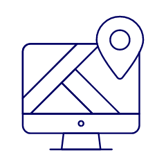 Map Navigation Application Illustration from UX Line Set