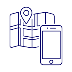 Smartphone Map Illustration from UX Line Set
