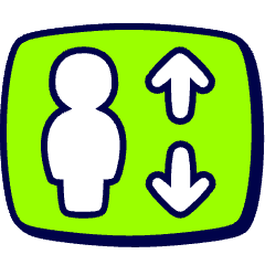 Elevator Lift Icon from Stickies Duo Set