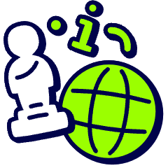 Statue Online Information Icon from Stickies Duo Set