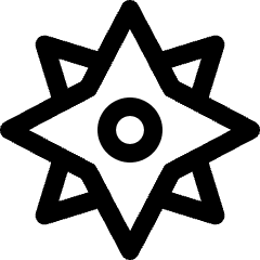 Cardinal Direction Compass Icon from Core Line Set