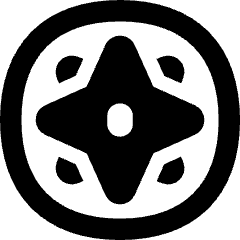 Cardinal Direction Compass Circle Icon from Flex Remix Set