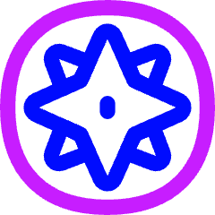 Cardinal Direction Compass Circle Icon from Flex Neon Set