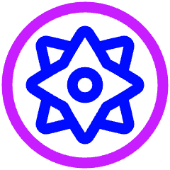 Cardinal Direction Compass Circle Icon from Plump Neon Set
